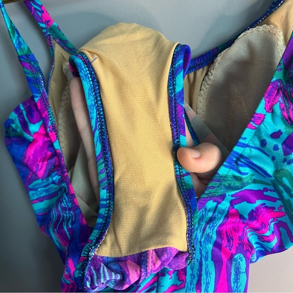 Neon 80's Maxine of Hollywood‎ One Piece Swimsuit - Picture 2 of 7